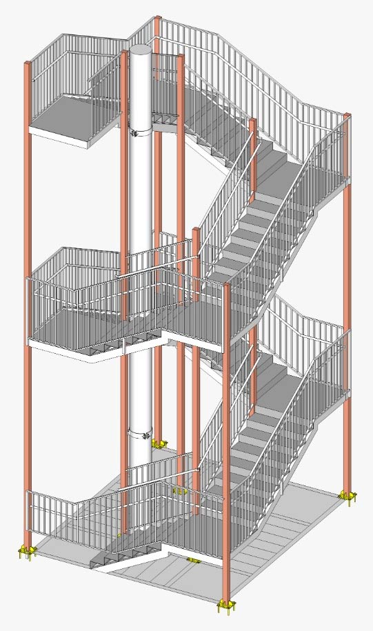 תכנית מדרגות בפארק מים